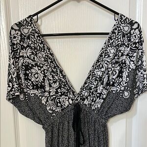 Black and White Patterned Dress